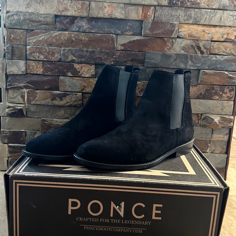 Ponce Black Chelsea Boots (Brand New)